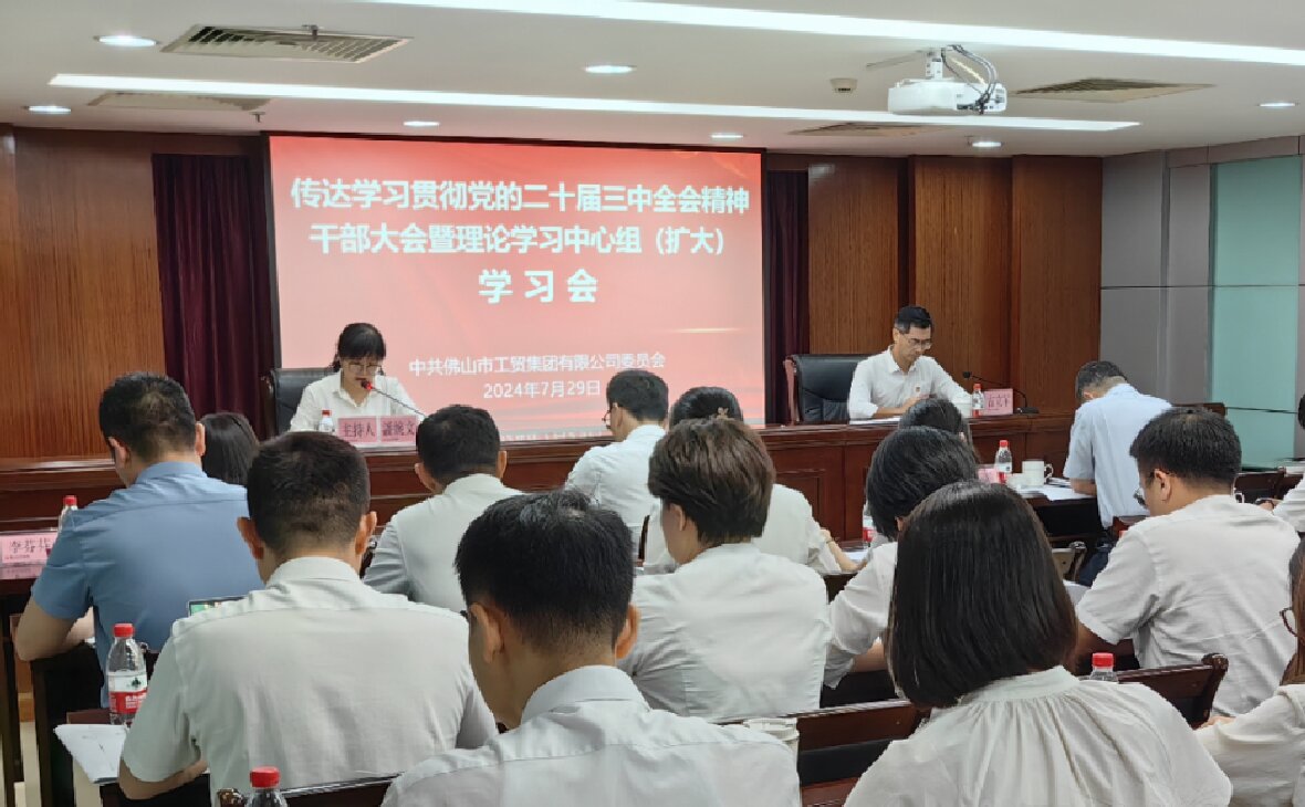 佛山工貿(mào)集團黨委召開會議  認真?zhèn)鬟_學習習近平總書記在黨的二十屆三中全會上的重要講話精神和全會精神